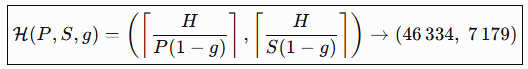 ℋ(P, S, g) formula
